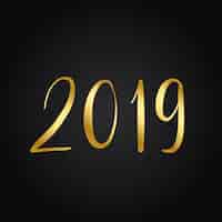 Free vector year of 2019 typography style vector