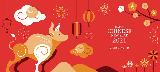 pics Happy Chinese New Year 2021 Zoom Background freepik
