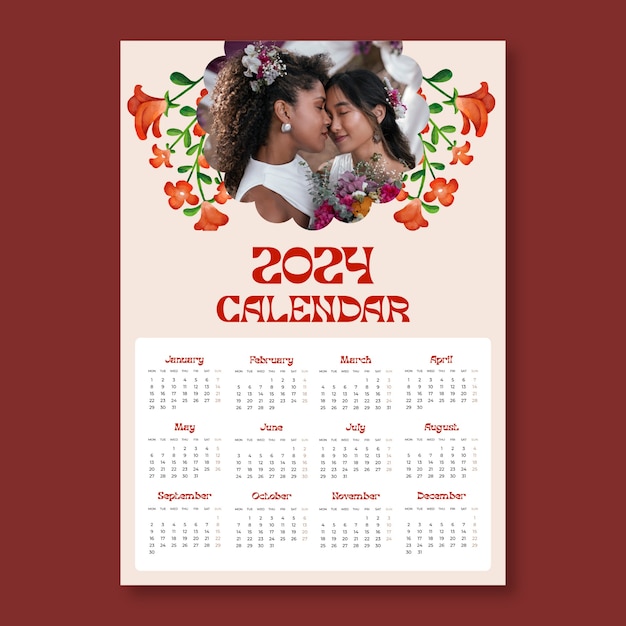 Yearly calendar template design