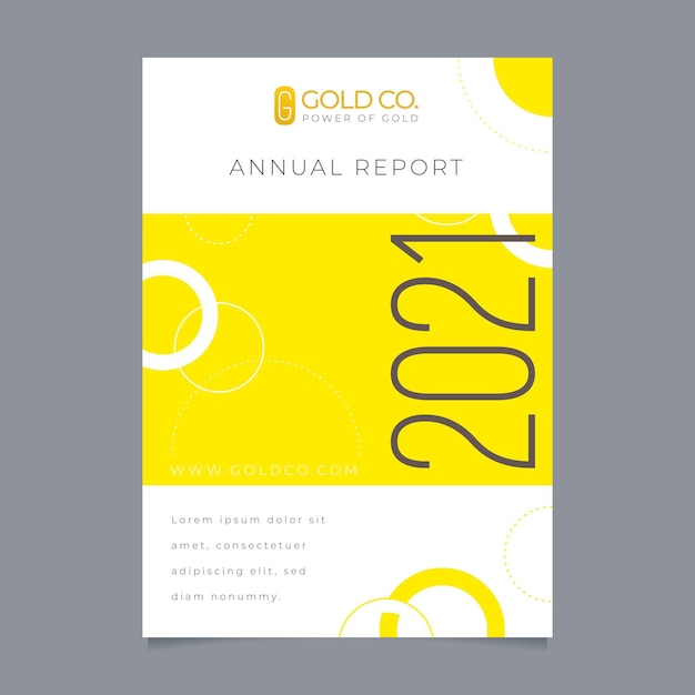 Free vector yellow abstract annual report template