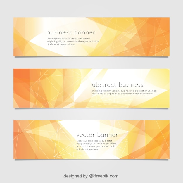 Yellow abstract banner