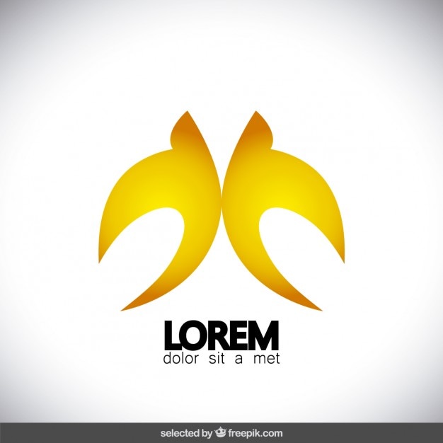 yellow abstract birds logo