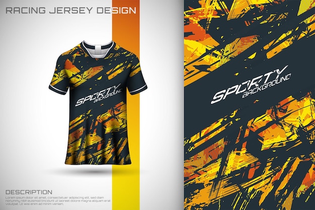 Premium Vector | Grunge sports jersey design template for soccer game ...