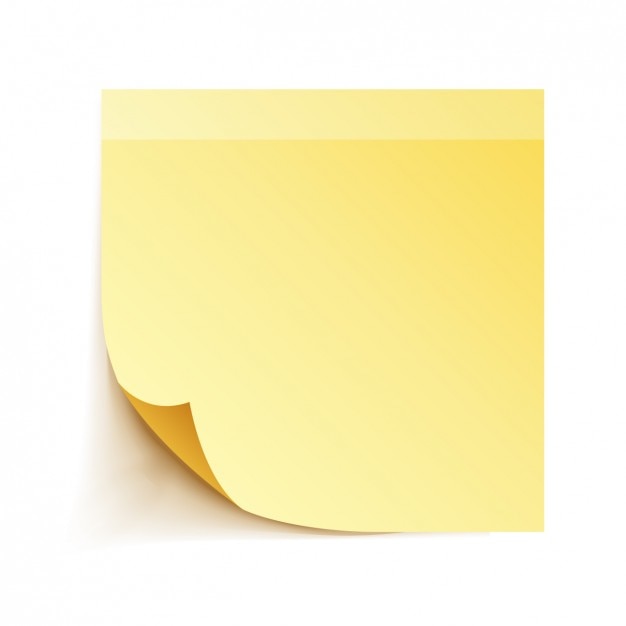Yellow adhesive note