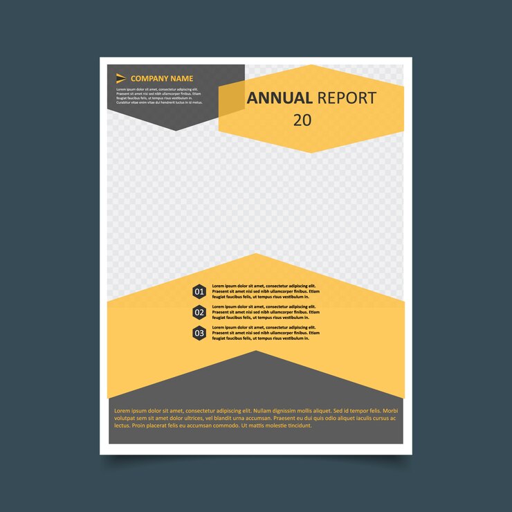 मुफ़्त वेक्टर yellow annual report template