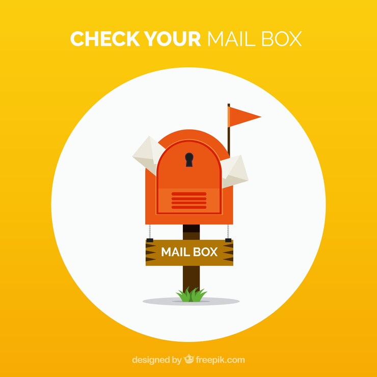 मुफ़्त वेक्टर yellow background of letterbox with envelopes