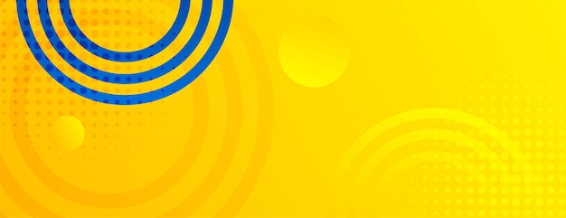 Yellow background with circular shapes