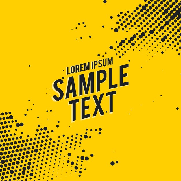 Yellow background with halftone dots
