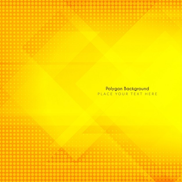 Free vector yellow background with polygon shapes and halftone