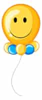 Free vector yellow balloon with happy face