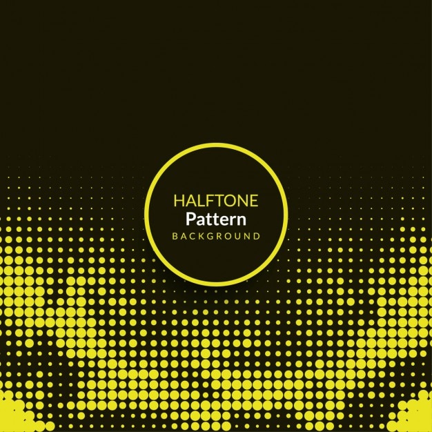 Free vector yellow and black abstract background with halftone dots