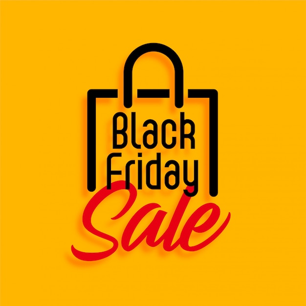 Yellow black briday shopping sale