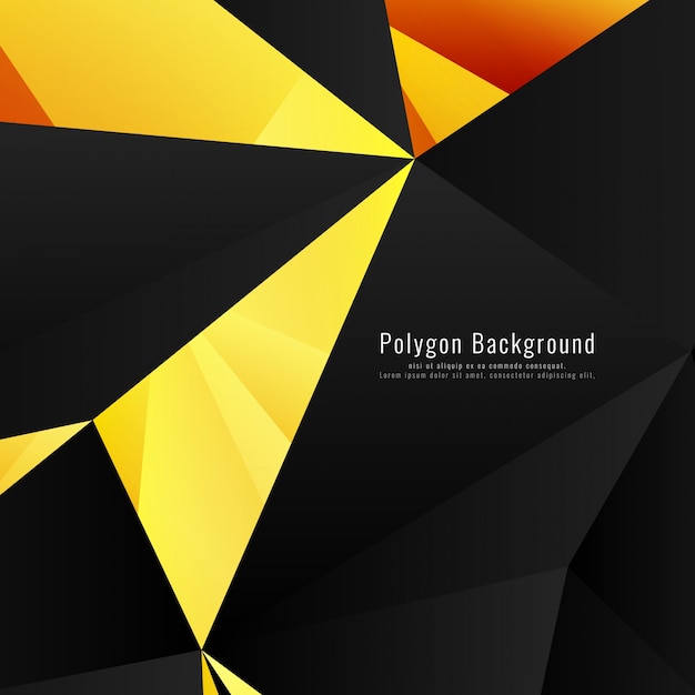 Yellow and black geometric background