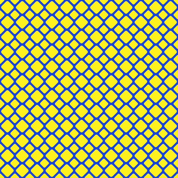 Free vector yellow and blue seamless rounded square grid pattern background - vector graphic