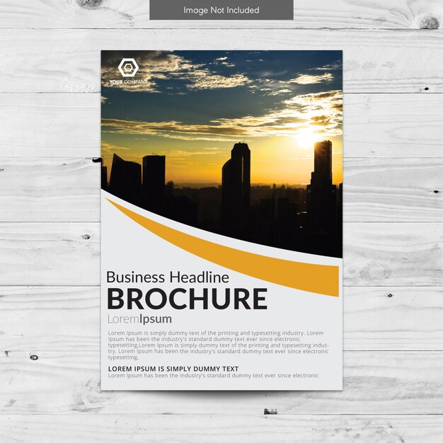 Yellow business brochure