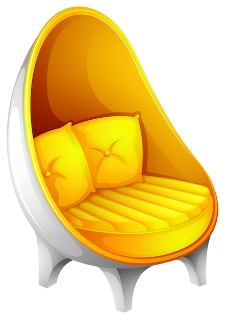 Vettore gratuito una sedia gialla