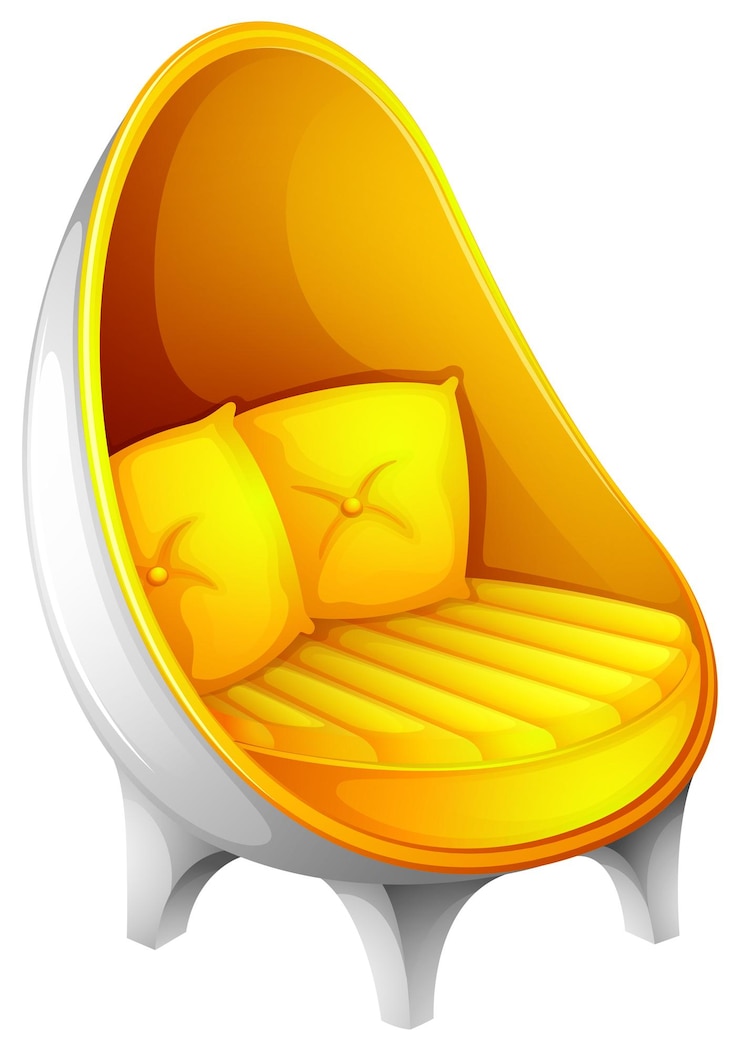Free Vector a yellow chair
