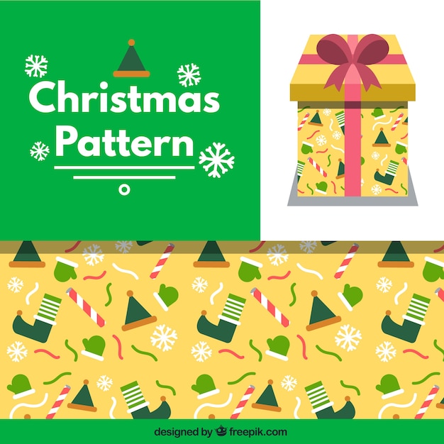 Free vector yellow christmas pattern