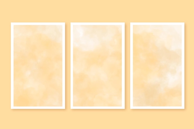 Free vector yellow cloud cards