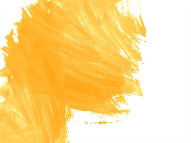 Yellow color brush stroke watercolor texture decorative background