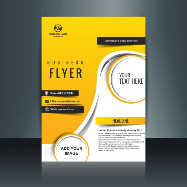 Yellow color business brochure