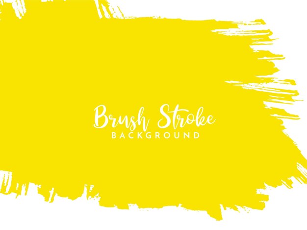 노란색 장식 수채화 브러시 스트로크 디자인 배경