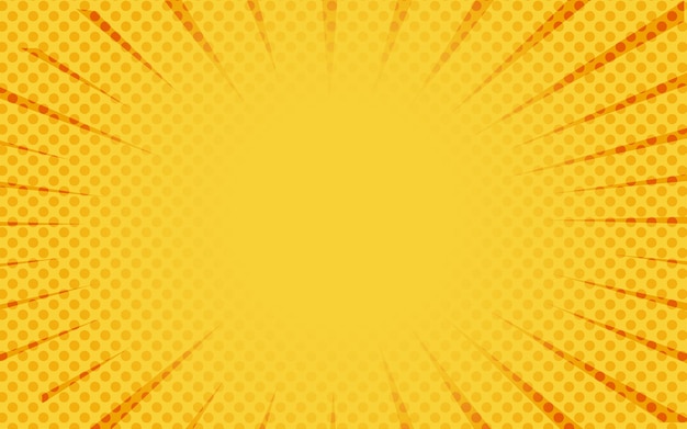 Free vector yellow comic background retro vector illustration