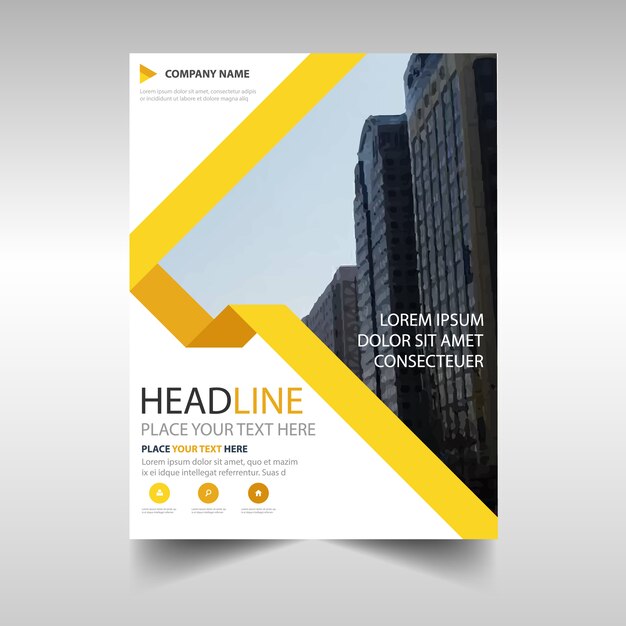 Yellow corporate annual report template