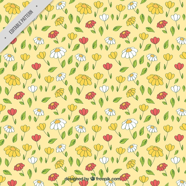 Free vector yellow daisies pattern