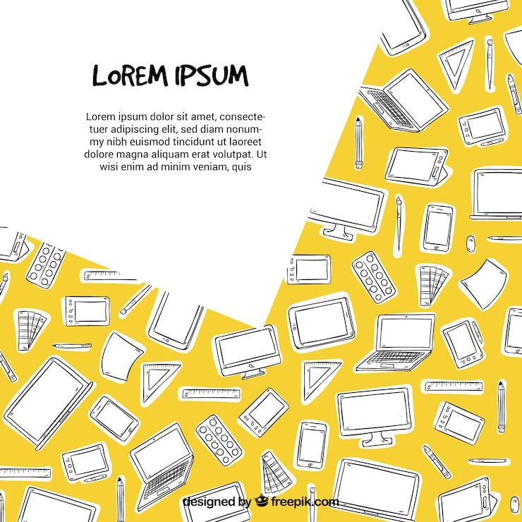Free Vector yellow design elements background