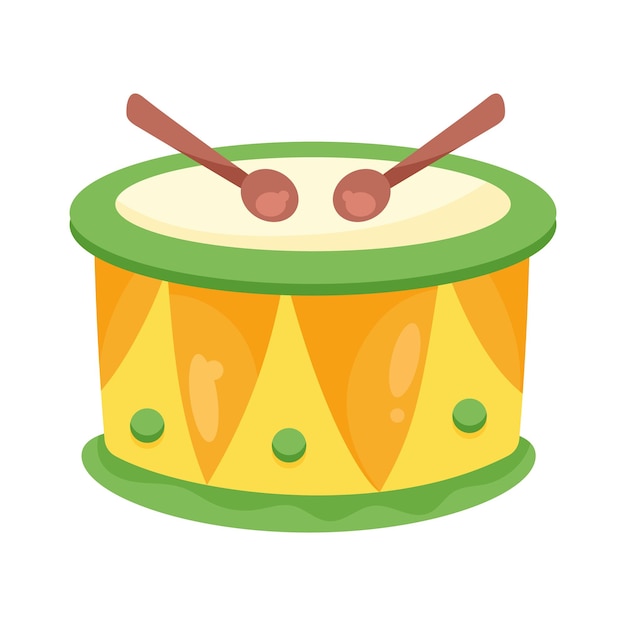 Free vector yellow drum illustration