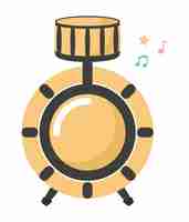 Free vector yellow drum illustration