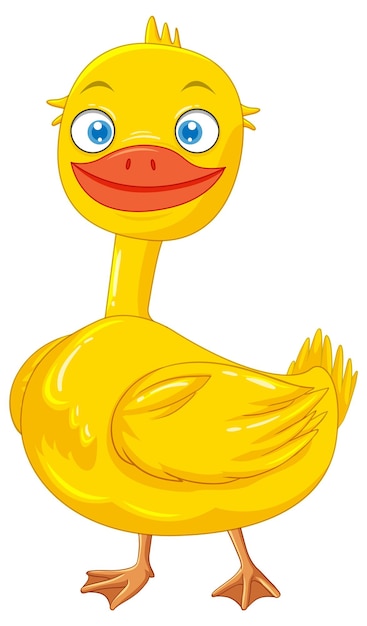 Yellow duck with happy face