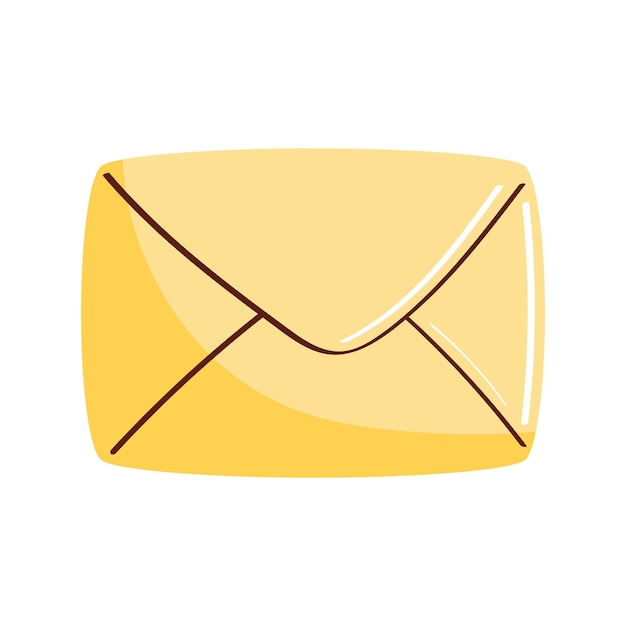 Free vector yellow envelope mail