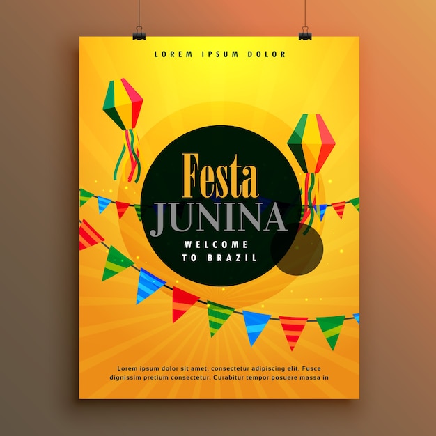 Шаблон шаблона пригласительного приглашения festa junina