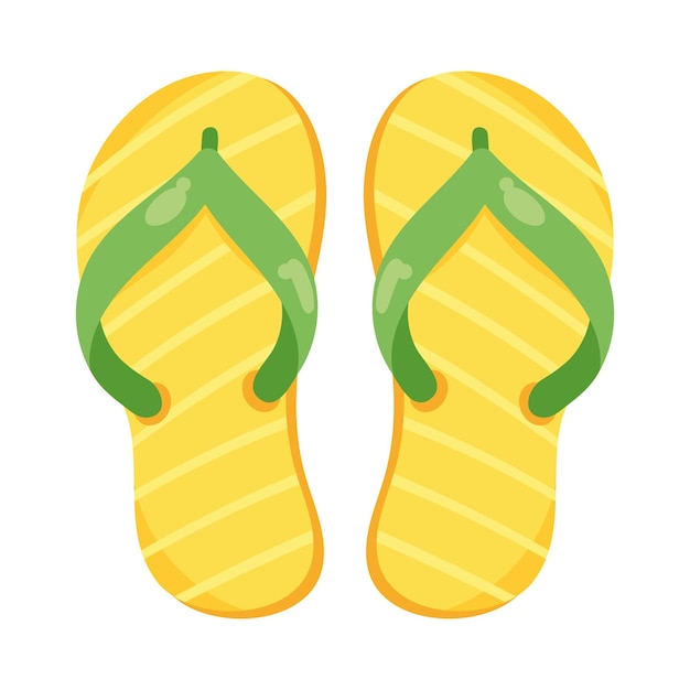 Free vector yellow flip flops