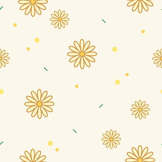 Free vector yellow floral pattern