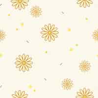 Free vector yellow floral pattern