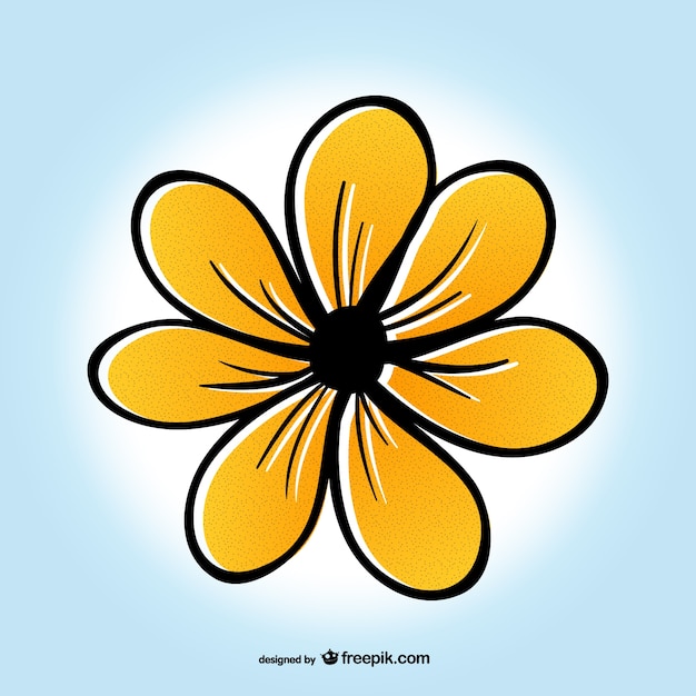 Free vector yellow flower