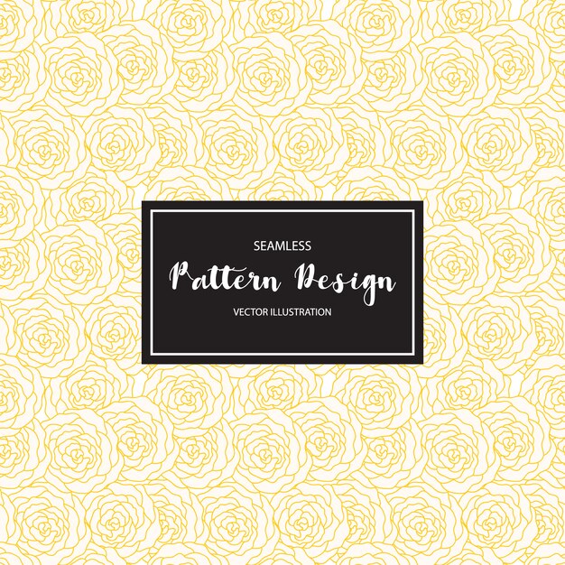 Yellow flowers pattern background