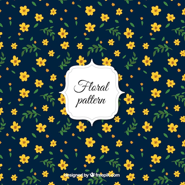 Yellow flowers pattern