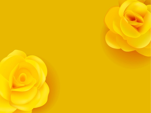 노란색 꽃 벡터 현실적인입니다. 여름 장식 포스터 일러스트
