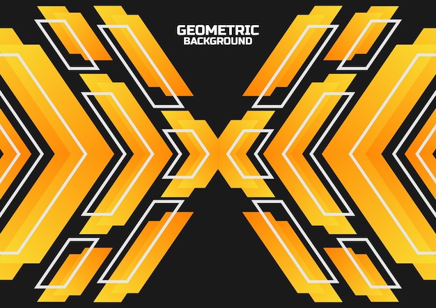 Free vector yellow geometric modern background banner