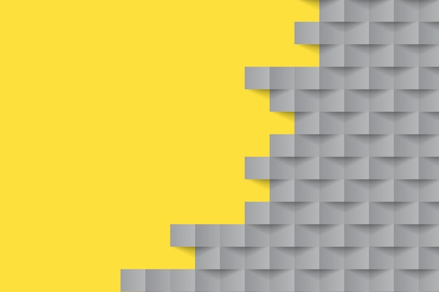 Free vector yellow and gray paper style background geometric shapes