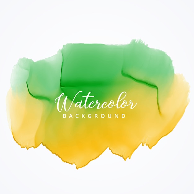 Vettore gratuito verde e giallo sfondo vernice acquerello con effetto gocciolamento
