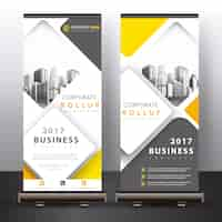 Free vector yellow and grey roll up design