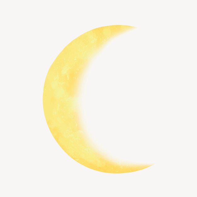 Yellow half moon illustration 