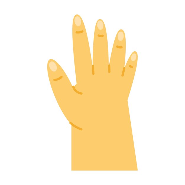 Yellow hand human