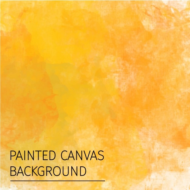 Free vector yellow hand painted on a canvas background