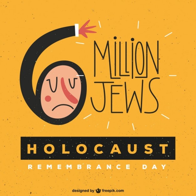 Free vector yellow holocaust remember day background